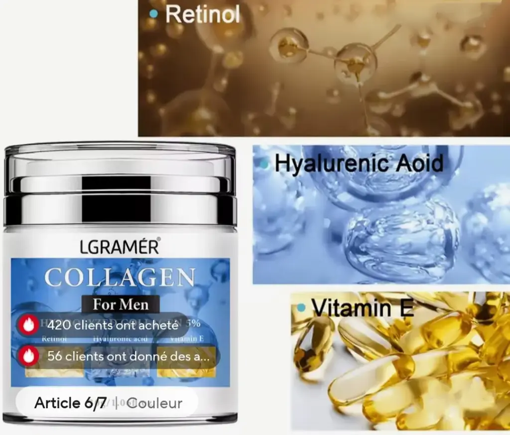 Crème pour homme à l'Acide Hyaluronique 